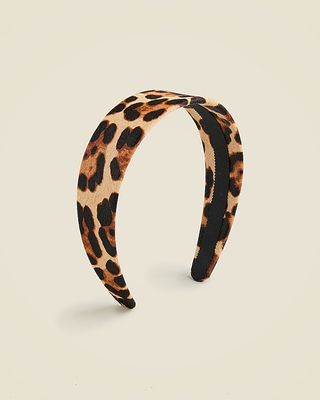 Leopard-Print Calf Hair Headband