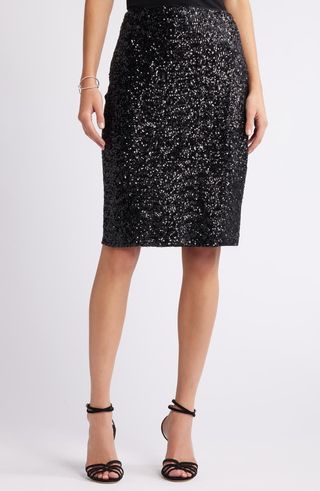 Sequin Pencil Skirt