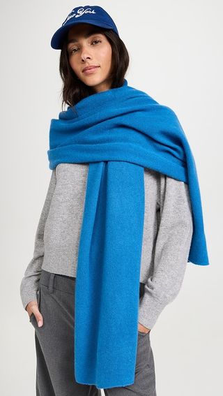 White + Warren Cashmere Scarf in blue