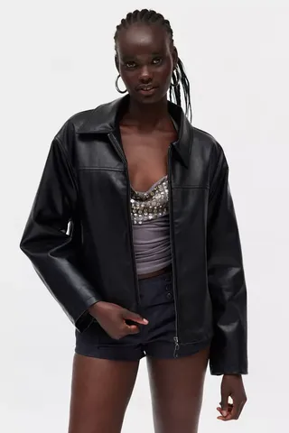 Bdg Sasha Faux Leather Car Jacket