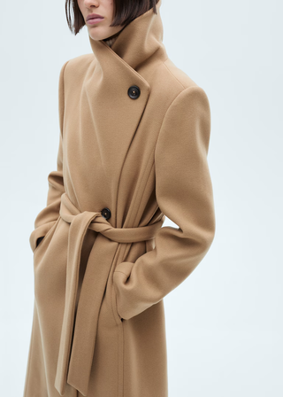 MANGO Belted Wool Coat