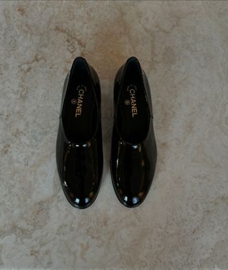 Patent leather Chanel moccasins