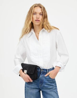 Madewell, Tuxedo Button-Up Shirt in Poplin