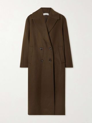 Oversized Double-Breasted Wool-Blend Coat