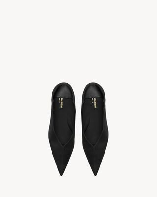 Women's Nour Slippers in Satin in Black