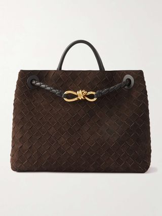 Andiamo Medium Intrecciato Suede Tote