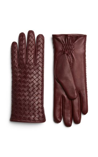 Soft Intrecciato Leather Gloves