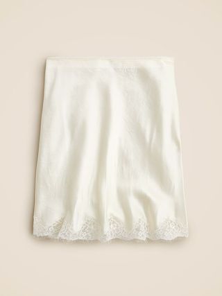 J.Crew, Gwen Lace-Trim Slip Skirt