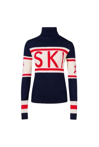 Perfect Moment Women's Schild Merino Wool Sweater - Red, White & Navy