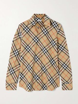 Checked Cotton-Poplin Shirt