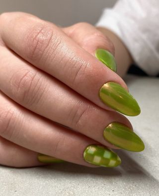 Neon green nail designs