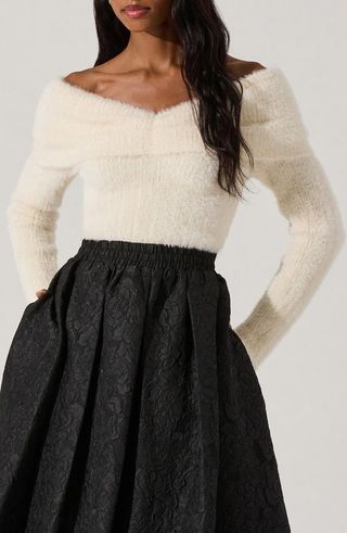 Fuzzy Off the Shoulder Sweater