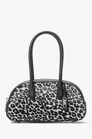 Michael Kors Lulu Small Leopard Print Calf Hair Satchel