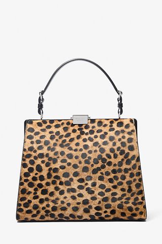 Michael Kors Collection Simone Cheetah Print Calf Hair Satchel