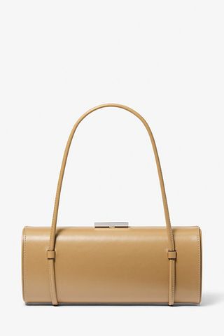 Michael Kors Collection Natalie Leather Barrel Bag