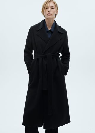 Wool Coat With Handmade Belt 