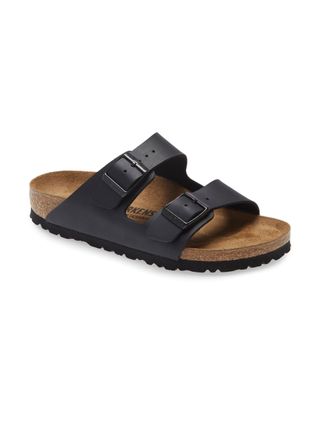 Arizona Birko-Flor Slide Sandals in Black