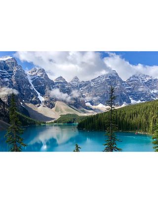 image of mountains and river