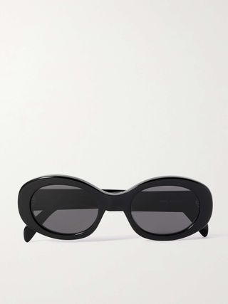 Triomphe Oval-Frame Acetate Sunglasses