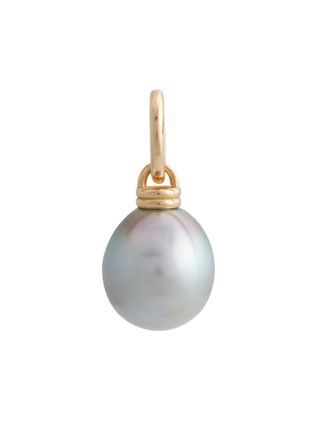 Sherman Field, Tahitian Drop Pearl Double Pendant, 18K Yellow Gold, Small