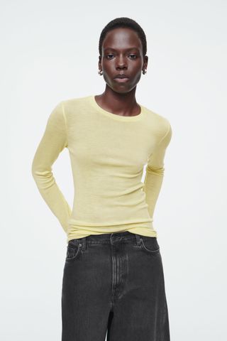 Crew-Neck Merino Wool Top