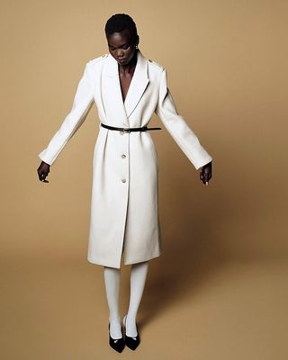 Wrap Trench Coat in Italian Double-Faced Wool Blend