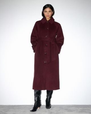 abercrombie, Belted Wool-Blend Coat