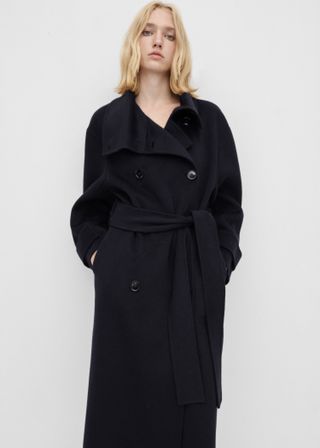 Double-Breasted Wool Coat - Women | Mango Usa