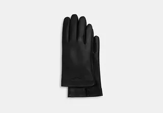 Black Leather Tech Gloves