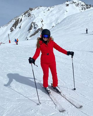 European ski essentials: Emma Spedding in red