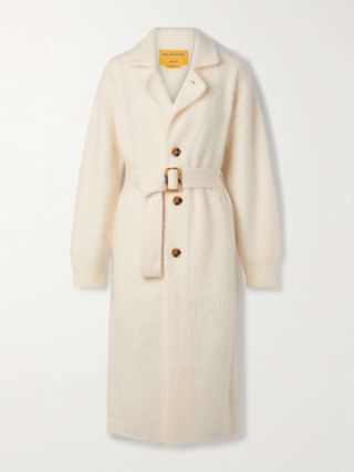 Grizzly Belted Brushed-Cashmere Coat