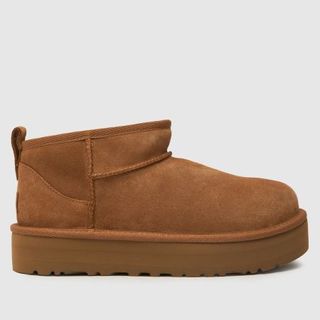 Ugg Chestnut Classic Ultra Mini Platform Youth Boots