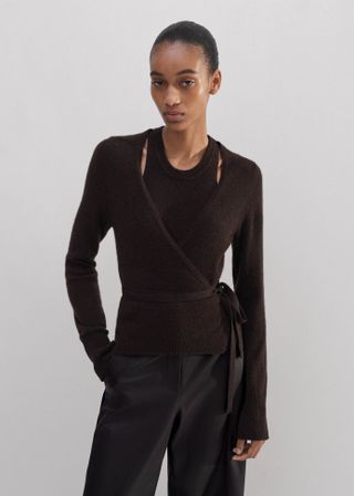 Cashmere Layered Wrap Top