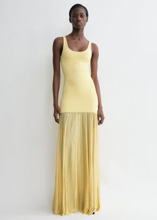 Evening Tank Dress Soft Yellow