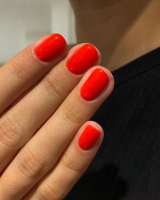 bright red nails