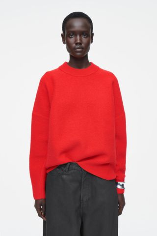 Oversized Boiled Merino Wool Sweater