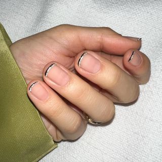 @betina_goldstein layered French tip nails