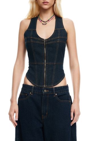 Westwood Denim Zip Top