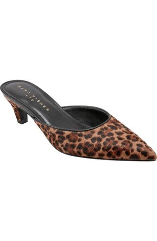 Rosaly Genuine Calf Hair Kitten Heel Mule