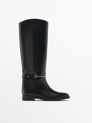 Riding-Style Boots With Detachable Embellishment