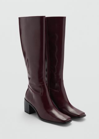 Leather Boots With Zip - Women | Mango United Kingdom