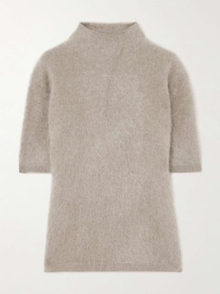 Madelene Brushed-Organic Cashmere Turtleneck Sweater