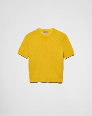 Short-Sleeved Cashmere Sweater