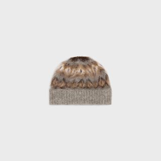 celine, Beanie in Brushed Fair Isle Alpaca Wool