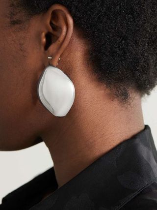 JENNIFER FISHER, Puffy Cushion Silver-Plated Earrings