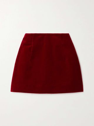 + Net Sustain Vera Cotton-Velvet Mini Skirt