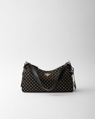 Prada Aimée Large Re-Nylon Shoulder Bag With Grommet Detail