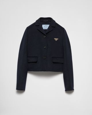 Embroidered Single-Breasted Cashgora Jacket