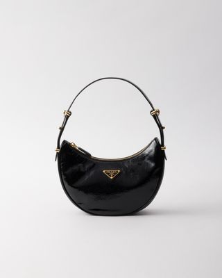 Prada Arqué Naplak Patent Leather Shoulder Bag