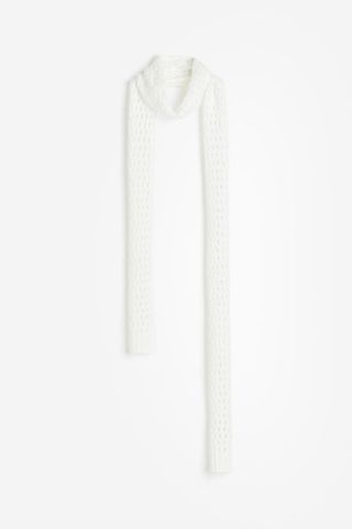 Skinny Hole-Knit Scarf